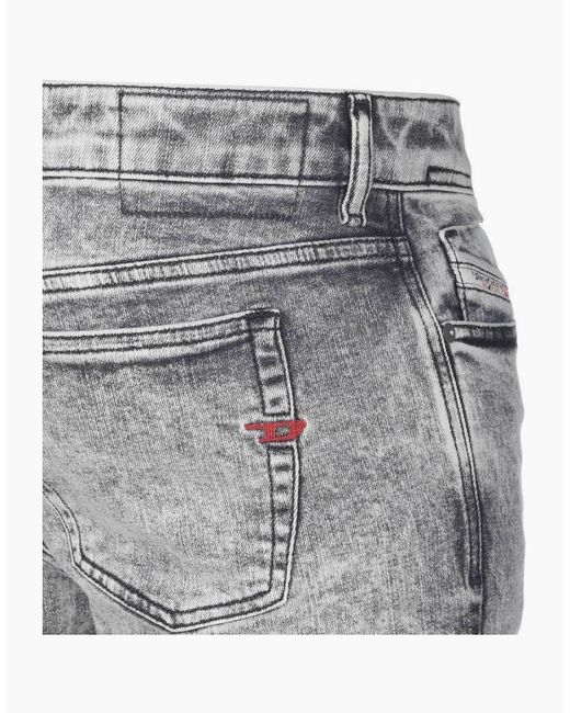DIESEL Gray 1979 Sleenker Light Faded Denim Jeans for men