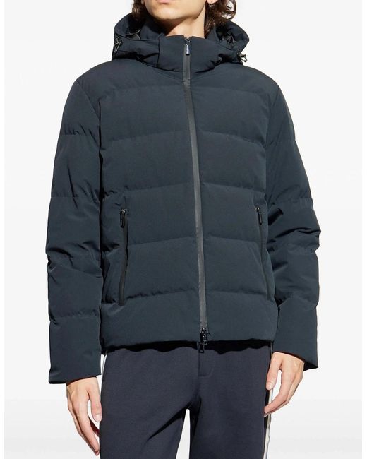 Paul & Shark Blue Typhoon Hooded Down Jacket for men