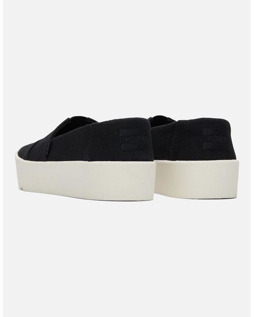TOMS Black Verona Textile Trainers