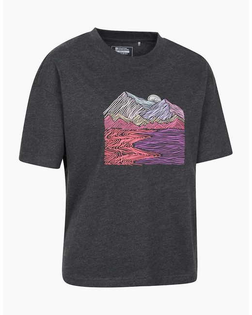 Mountain Warehouse Black Ladies Landscape Boxy T-Shirt