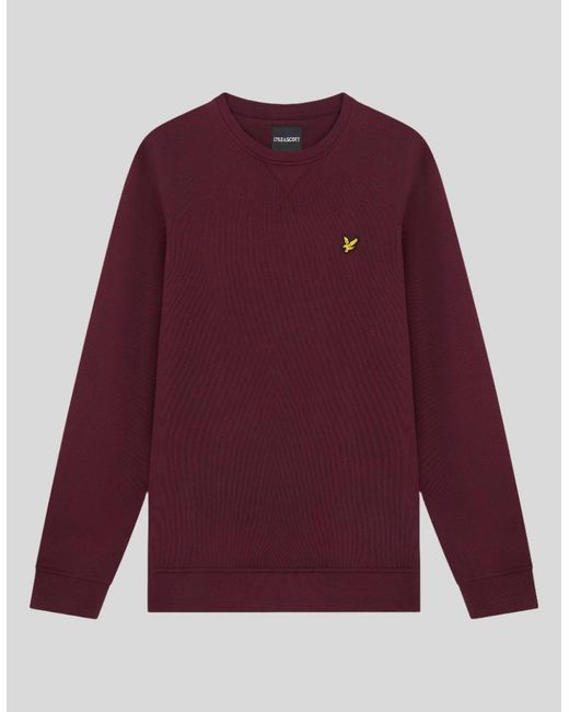 Lyle & Scott Red Cotton Crew Neck Sweatshirt for men