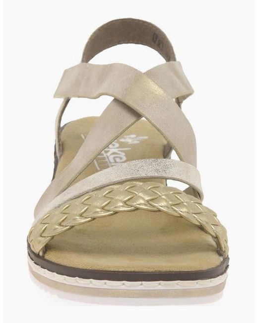 Rieker Metallic Kaz Sandals