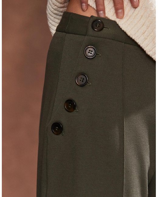 Ro&zo Brown Khaki Ponte Twill Culottes