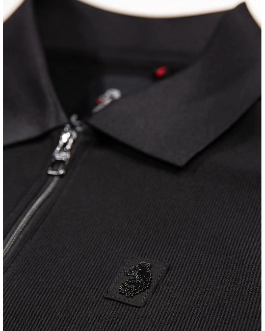Luke 1977 Black Luke1977 Penrith Zip Polo Shirt