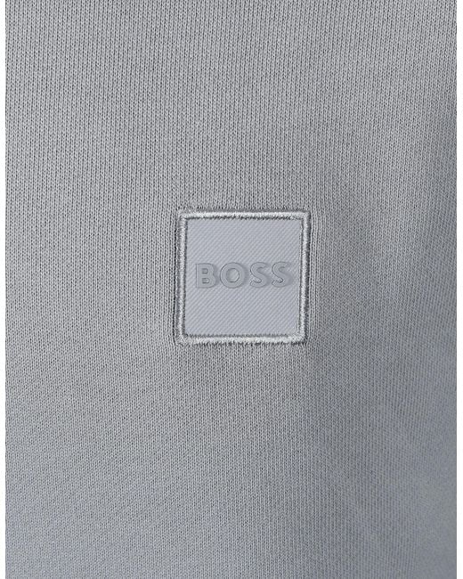 Boss Gray Boss Wetalk Sweatshirt Open for men