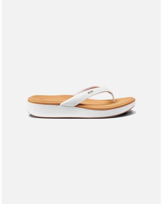 Reef White Cushion Cloud Sandal/Tan