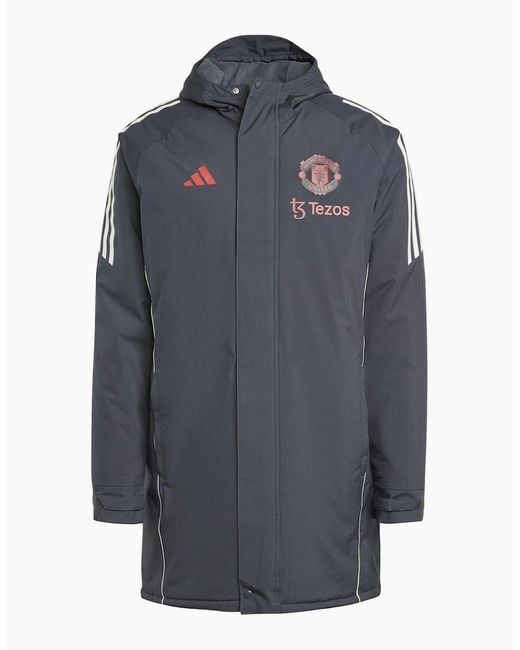 Adidas Blue Manchester United Stadium Parka 24 25 for men
