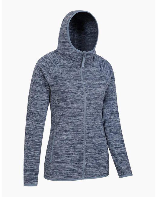 Mountain Warehouse Blue Ladies Lleyn Ii Melange Full Zip Hoodie