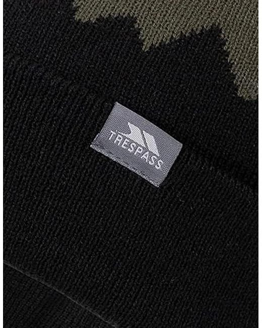 Trespass Black Cobbler Beanie for men