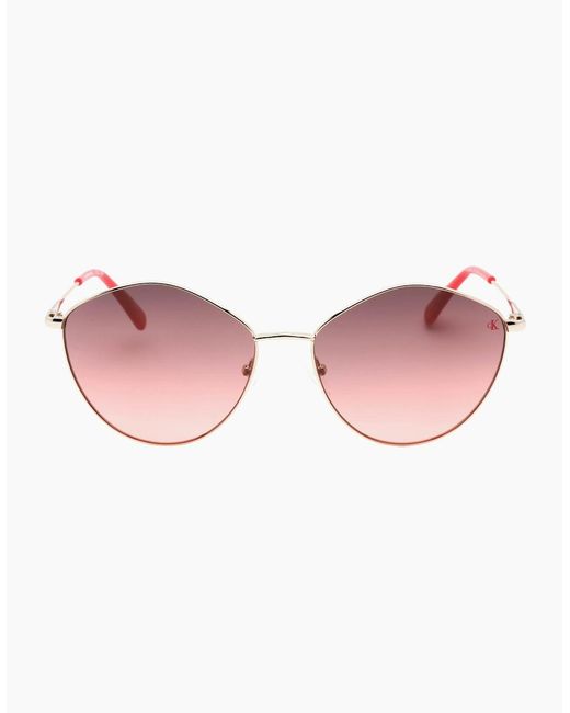 Calvin Klein Pink Framed Gradient Sunglasses
