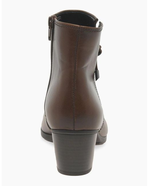 Gabor Brown Ela Ankle Boots