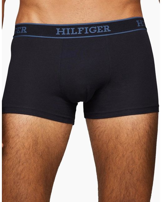 Tommy Hilfiger Red Trunks 3 Pack Hilfiger Monotype Repeat Logo Stretch Trunks for men