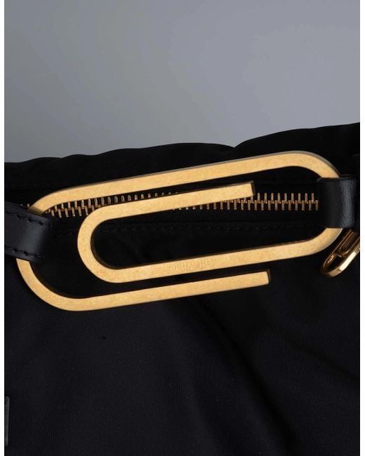 Off-White c/o Virgil Abloh Paperclip Hobo Nylon Bag in Black | Lyst UK