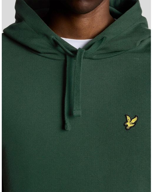 Lyle & Scott Green Loopback Cotton Hoodie for men