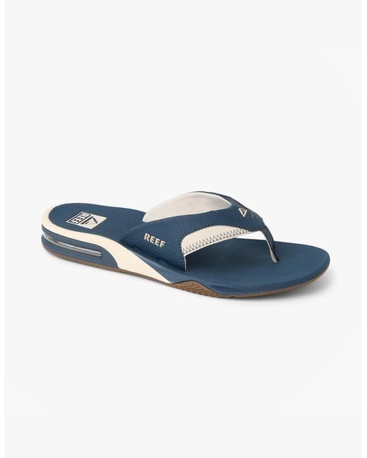 Reef Blue Fanning Toe-Post Sandals/Oat for men