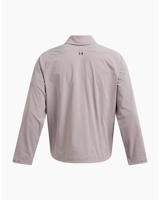 Under Armour Gray Solid Patterned Zipped Pocket Bomber Jacket for men