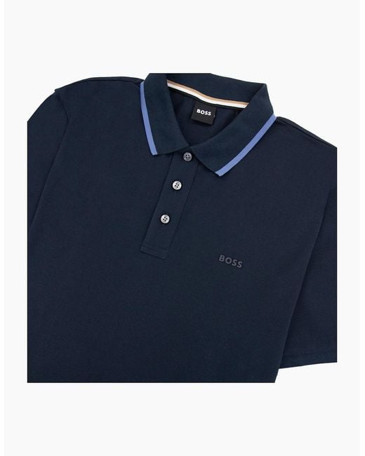 Boss Blue Parlay 190 Polo Shirt 406 for men