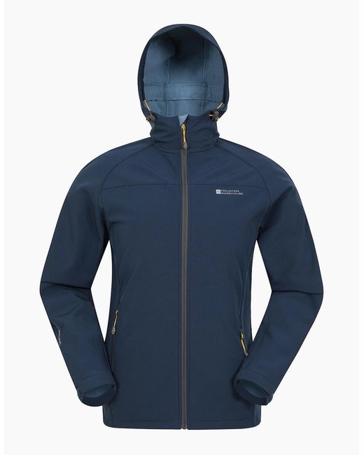 Mountain Warehouse Blue Exodus Waterproof Soft Shell Jacket for men