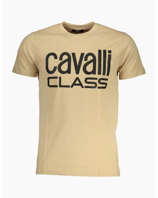 Roberto Cavalli Metallic Cavalli Class Bold Logo T-Shirt for men