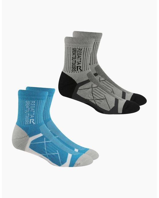 Regatta Blue Ladies Outdoor Boot Socks (Pack Of 2)