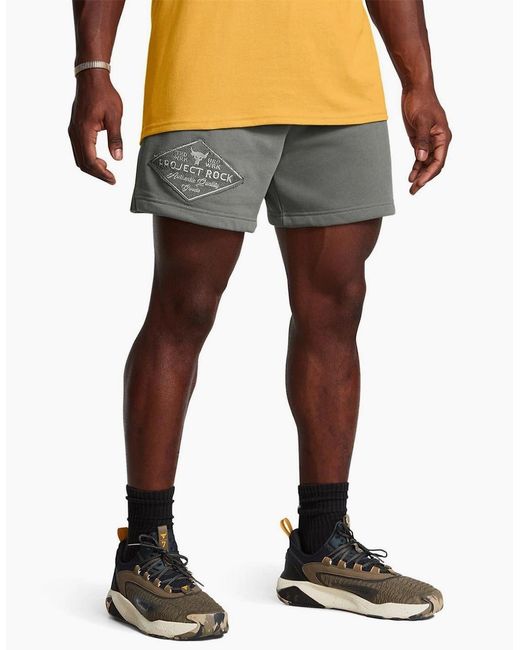 Under Armour Gray Project Rock Heavyweight Bermuda Shorts for men