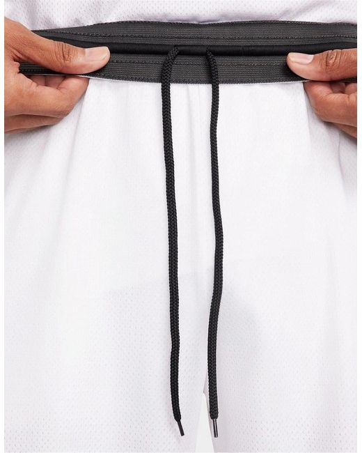 Nike White Dna Dri Fit 8 Basketball Shorts for men