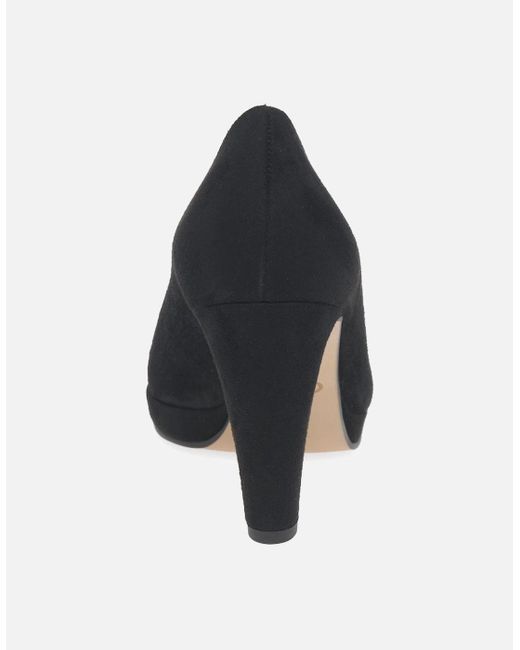 Gabor Black Splendid High Heel Court Shoes