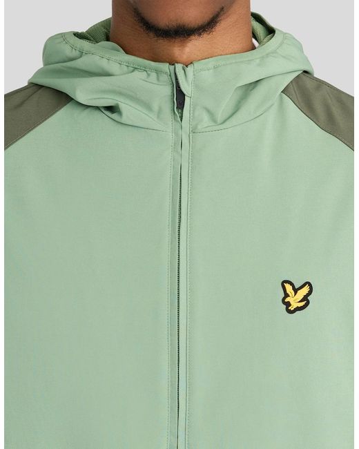 Lyle & Scott Green Sports Panelled Windbreaker Jacket for men