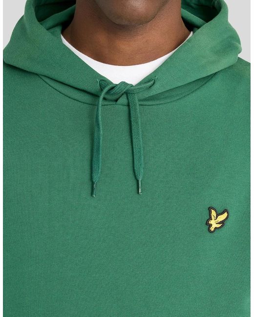 Lyle & Scott Green Loopback Cotton Hoodie for men