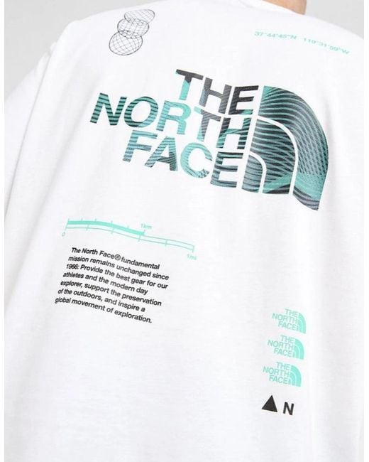 The North Face White Graphic Relaxed Ss for men