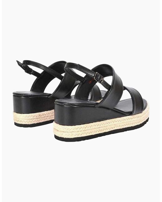 XY London White Ladies Ally Sling Back Low Heel Wedge Sandals