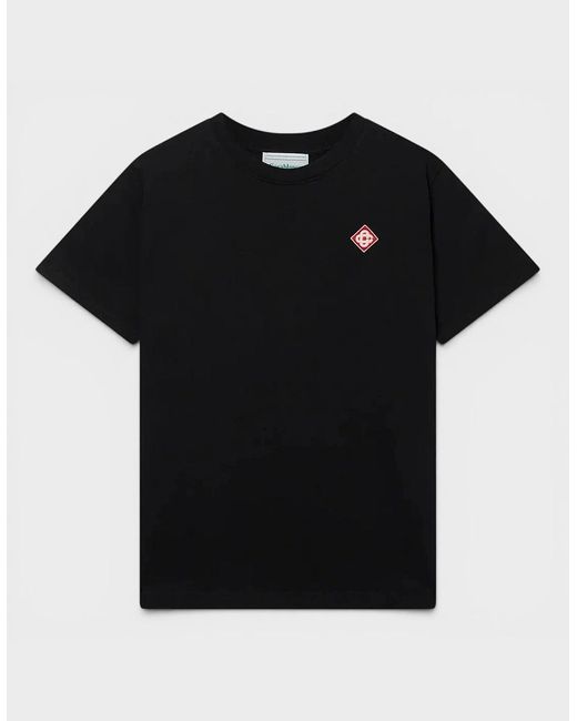 Casablanca Black Diamond Logo Patch T-Shirt for men