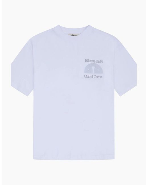 Ellesse White Club Di Corsa Tee for men