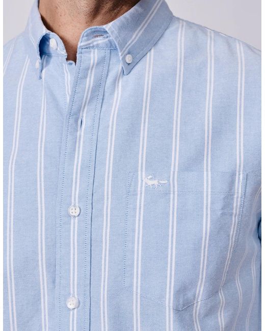 aubi Blue Aldridge Oxford Button Down Shirt for men