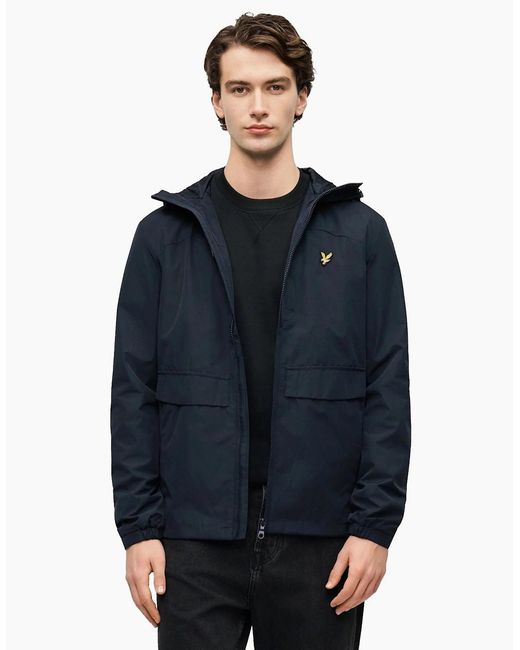 Lyle & Scott Blue Lyle & Scott Lightweight Hooded Jacket Dark for men