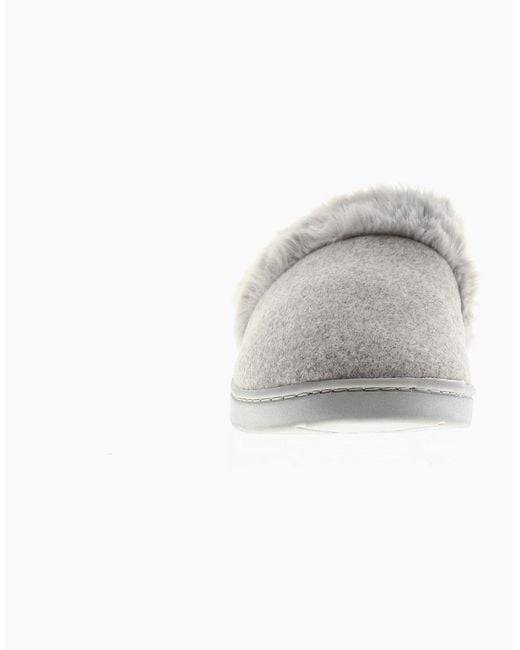 Strollers Gray Slippers Decca Slip On Mule Flat Uk Size