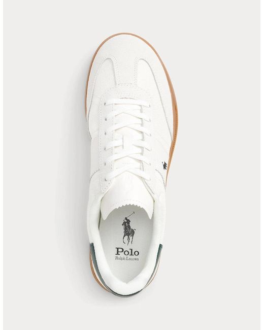 Polo Ralph Lauren White Hrt Aera Pp Trainers 001 Bianco/College for men