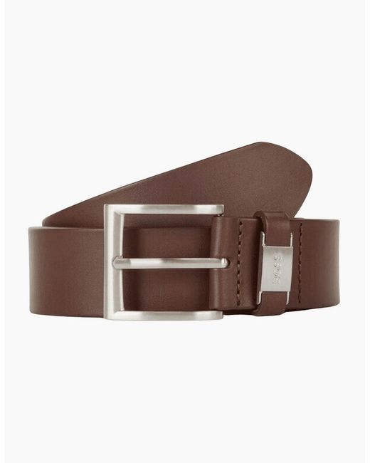 Boss Brown Connio Leather Belt for men