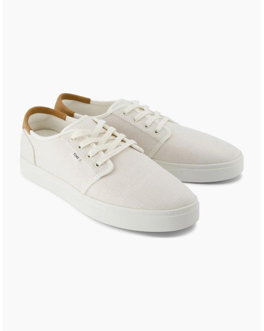 TOMS White Carlo 2.0 Canvas Trainers for men