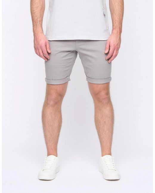 Duck and Cover Gray Moreshore Chino Shorts for men