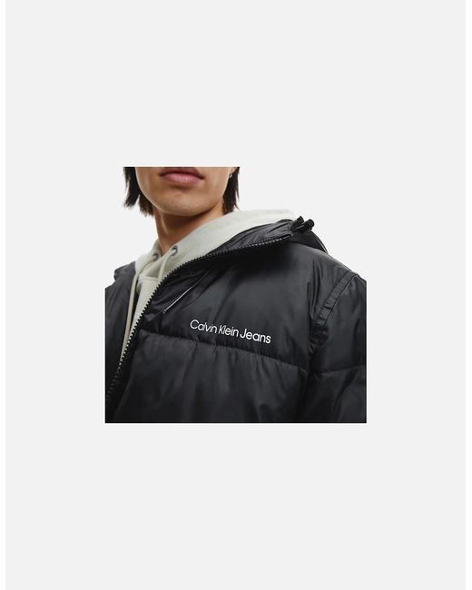 Calvin Klein Black Recycled Polyester Padded Jacket for men
