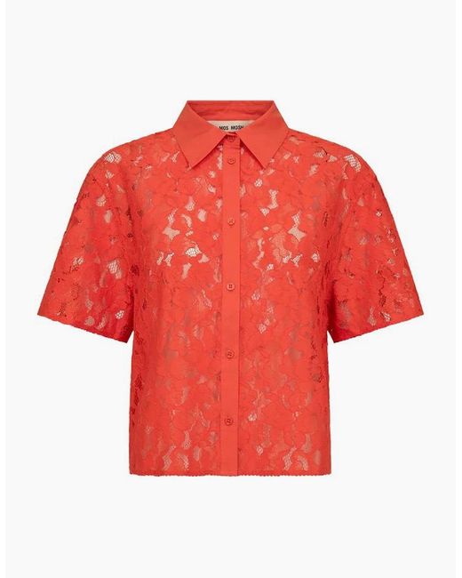 Mos Mosh Red Lia River Lace Shirt