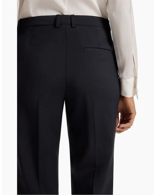 Boss Blue Tameah Solid Patterned Straight Chinos