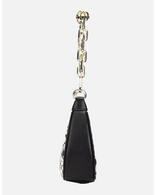 Michael Kors White Heart Print Zip Pouchette Crossbody Bag