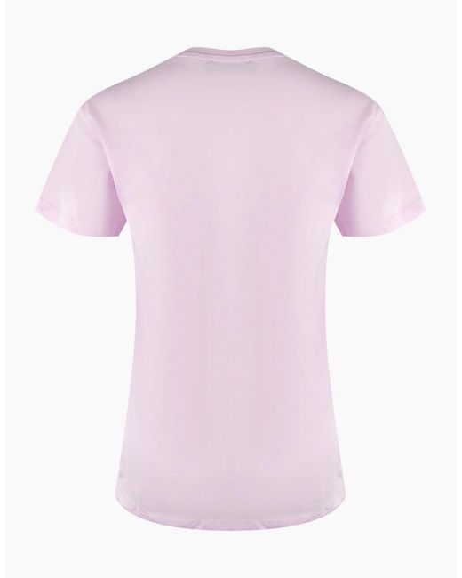 Love Moschino Pink Multi Colour Heart Logo T-Shirt