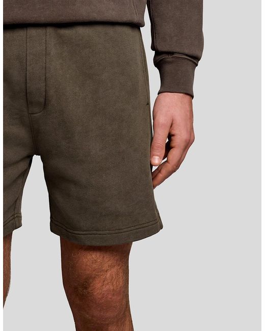 Lyle & Scott Green Heavy Wash Cotton Sweat Shorts for men