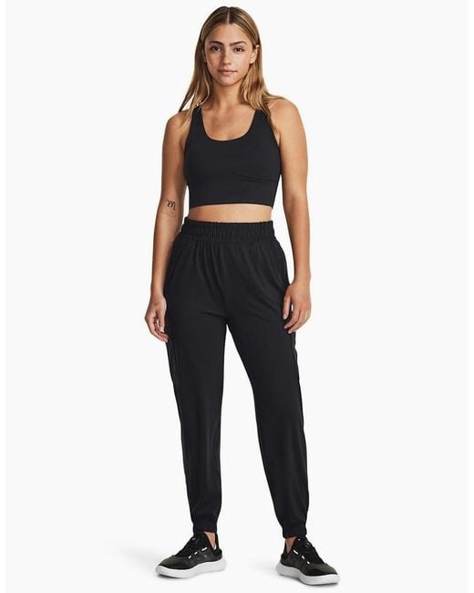 Under Armour Black Solid Patterned Cargo Joggers