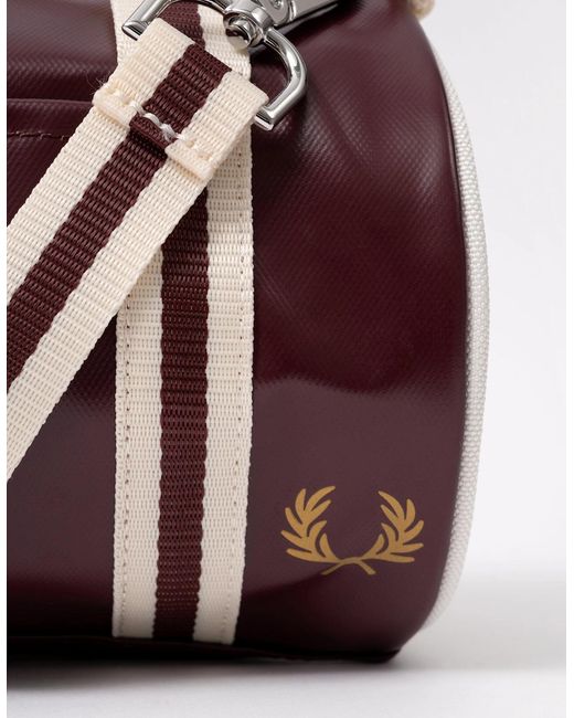 Fred Perry Brown Classic Mini Barrel Bag