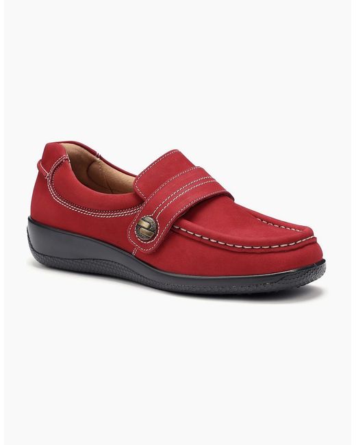 Hotter Red Wendy Ii Wide Fit Loafers