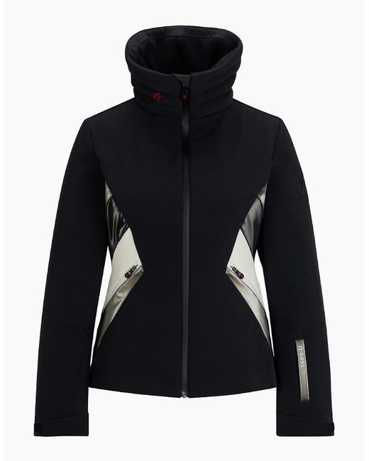 Boss Blue Solid Patterned Regular Fit Ski Jacket